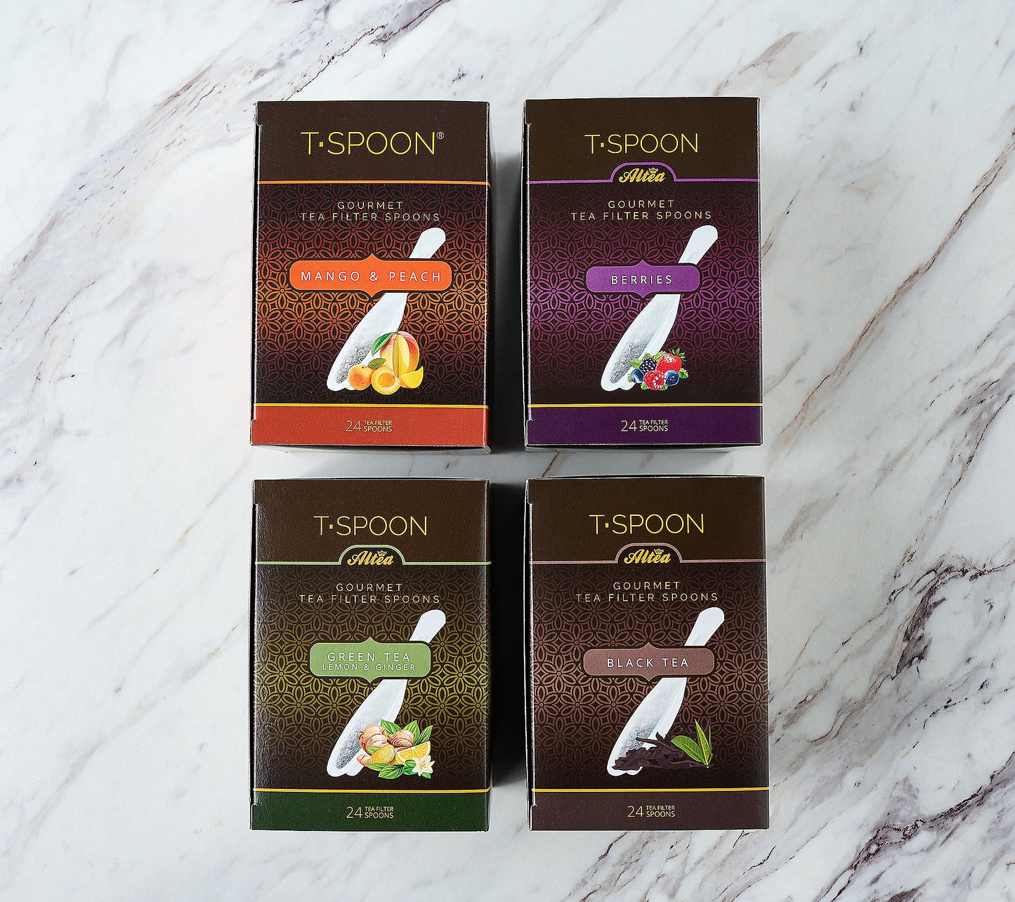 T-Spoon™ Combo 3 (Mango & Peach, Berries, Black, Green)
