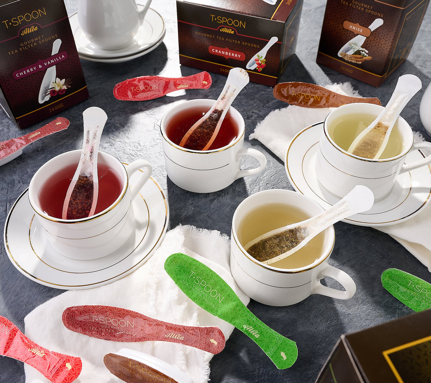 T-Spoon™ Combo 5 (Mint,Apple,Mango,Green) 96ct(4boxes)